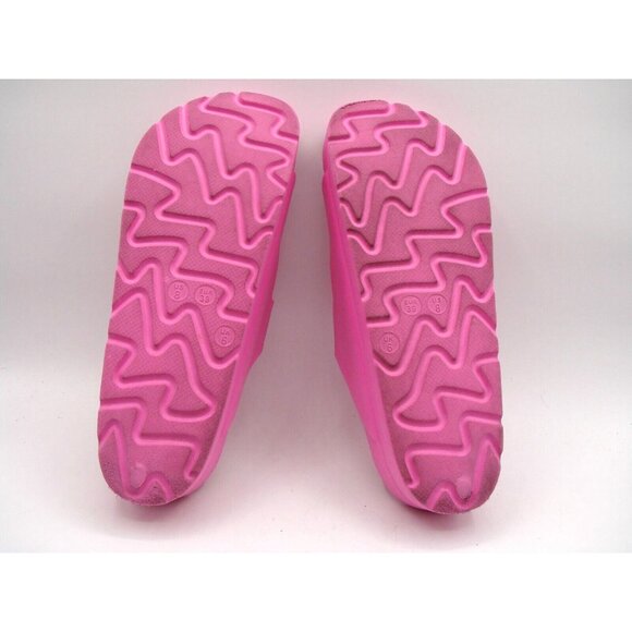 Pink Platform Two Strap Sandals Buckle Slides Beach Slippers Size 8 EUR 39 Barbi - Picture 5 of 9